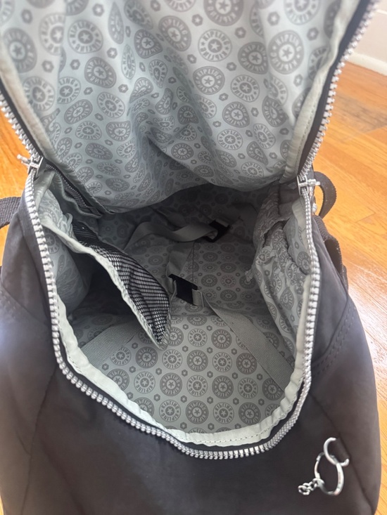 Kipling Fundamental Backpack Medium Black Drawstring Nylon Gorilla Attachment main image 6